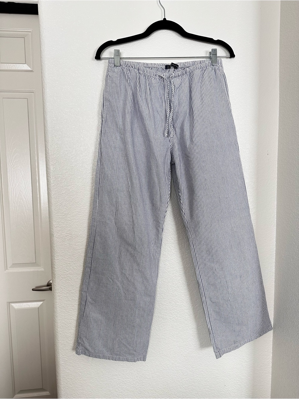 Brandy Melville Blue & White Pinstripe Straight Leg Pants